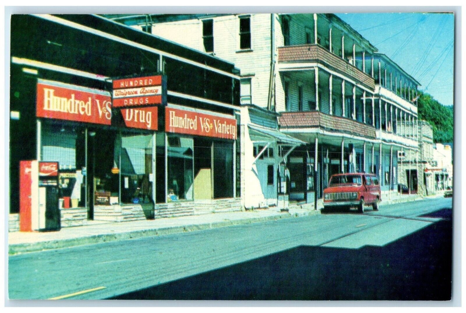 1988 Pennsylvania Avenue Primary Business District In Hundred WV Posted Postcard