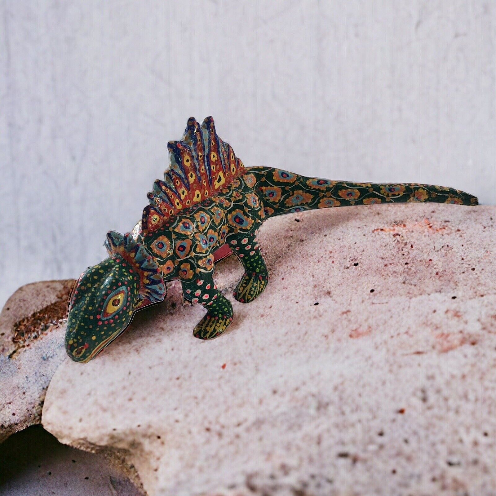 Oaxacan Wood Carving Fantasy Lizard Mexico Folk Art Alebrije Fernando ￼Ojeda
