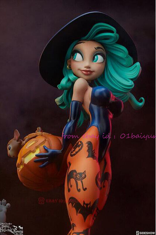 Perfect Sideshow 300754 Pumpkin Witch Happy Hallowqueens 13\'\' Resin Statue