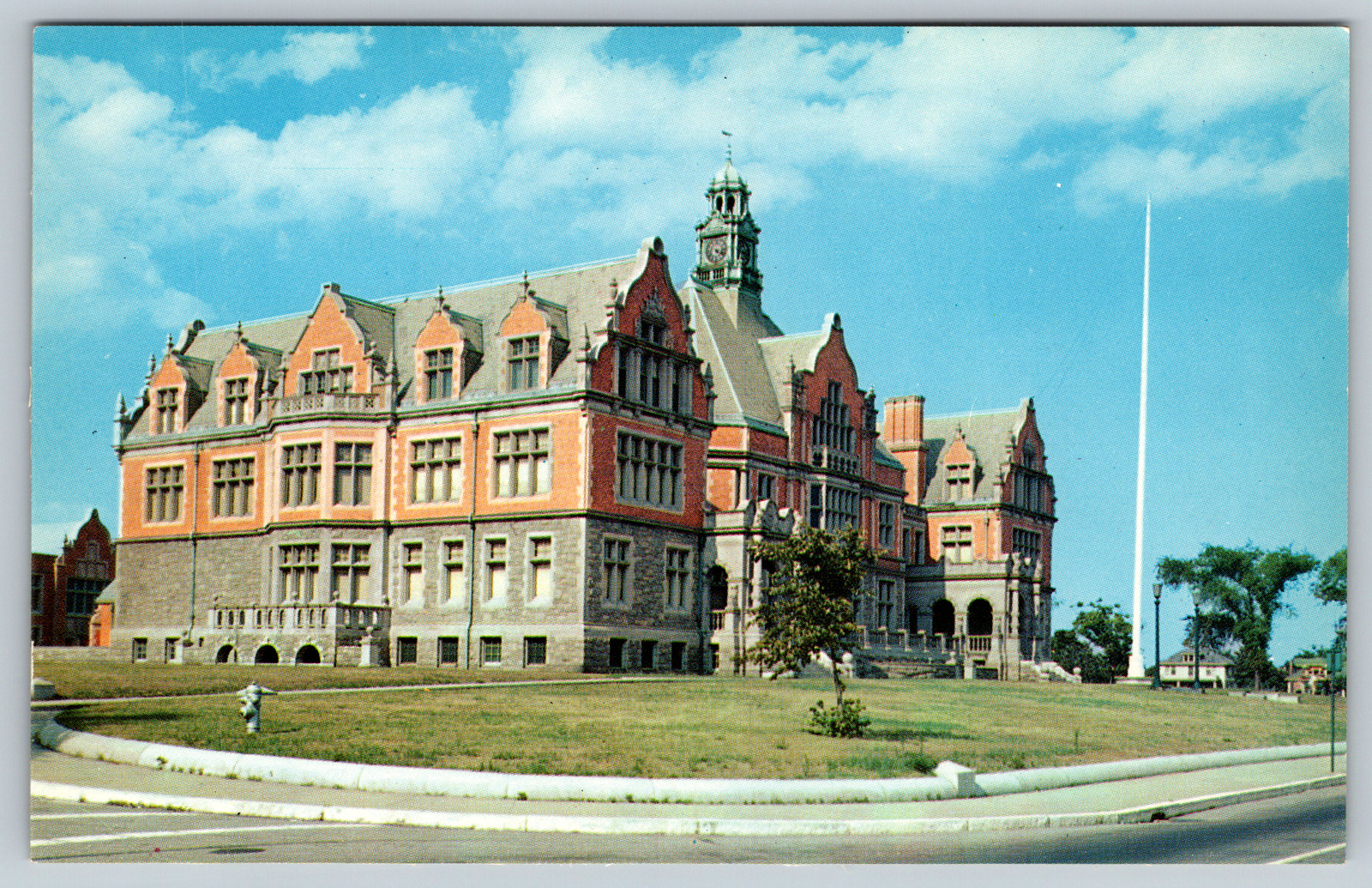 c1960s Fairhaven High School Massachusetts Vintage Postcard