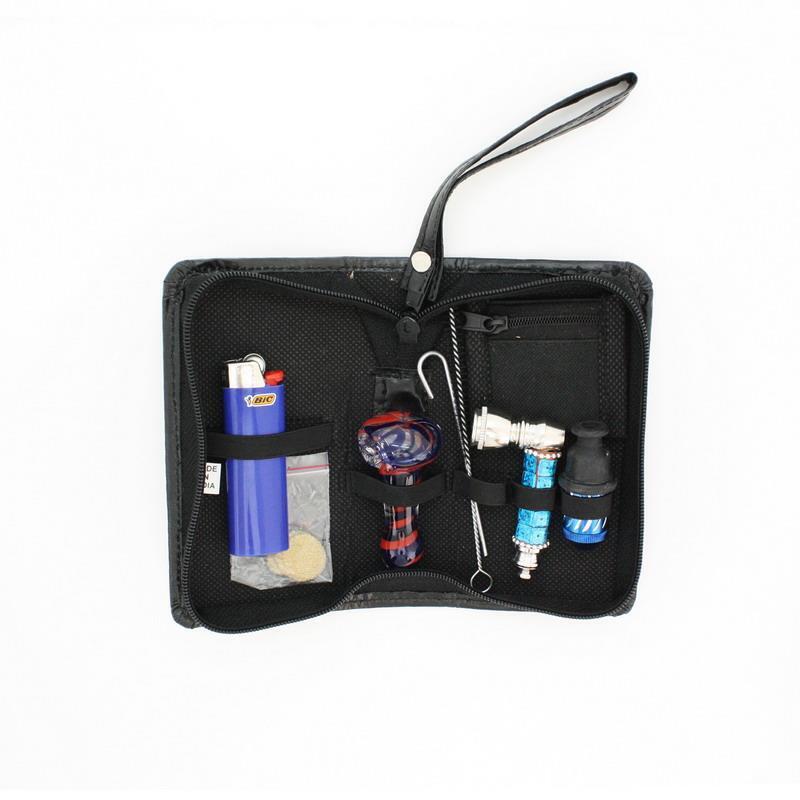 Smokers Travaling Pouch Kit With Bic Lighter  On The Go