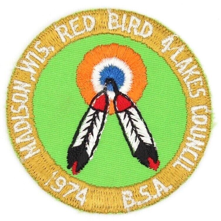 1974 Camp Red Bird Four Lakes Council Patch Wisconsin WI Boy Scouts BSA