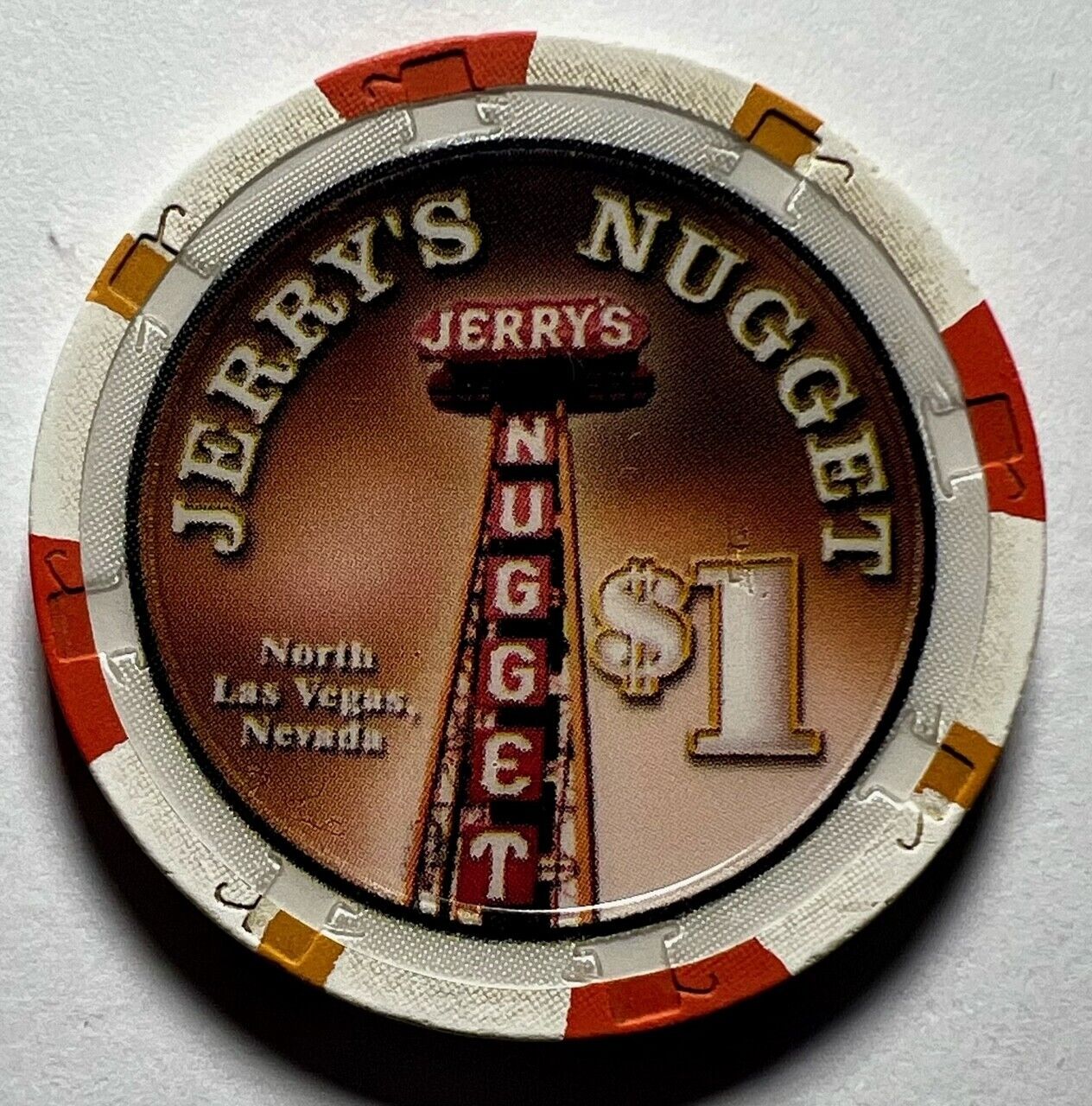 Jerry\'s Nugget $1 Casino Chip, out of circulation, 2001 edition