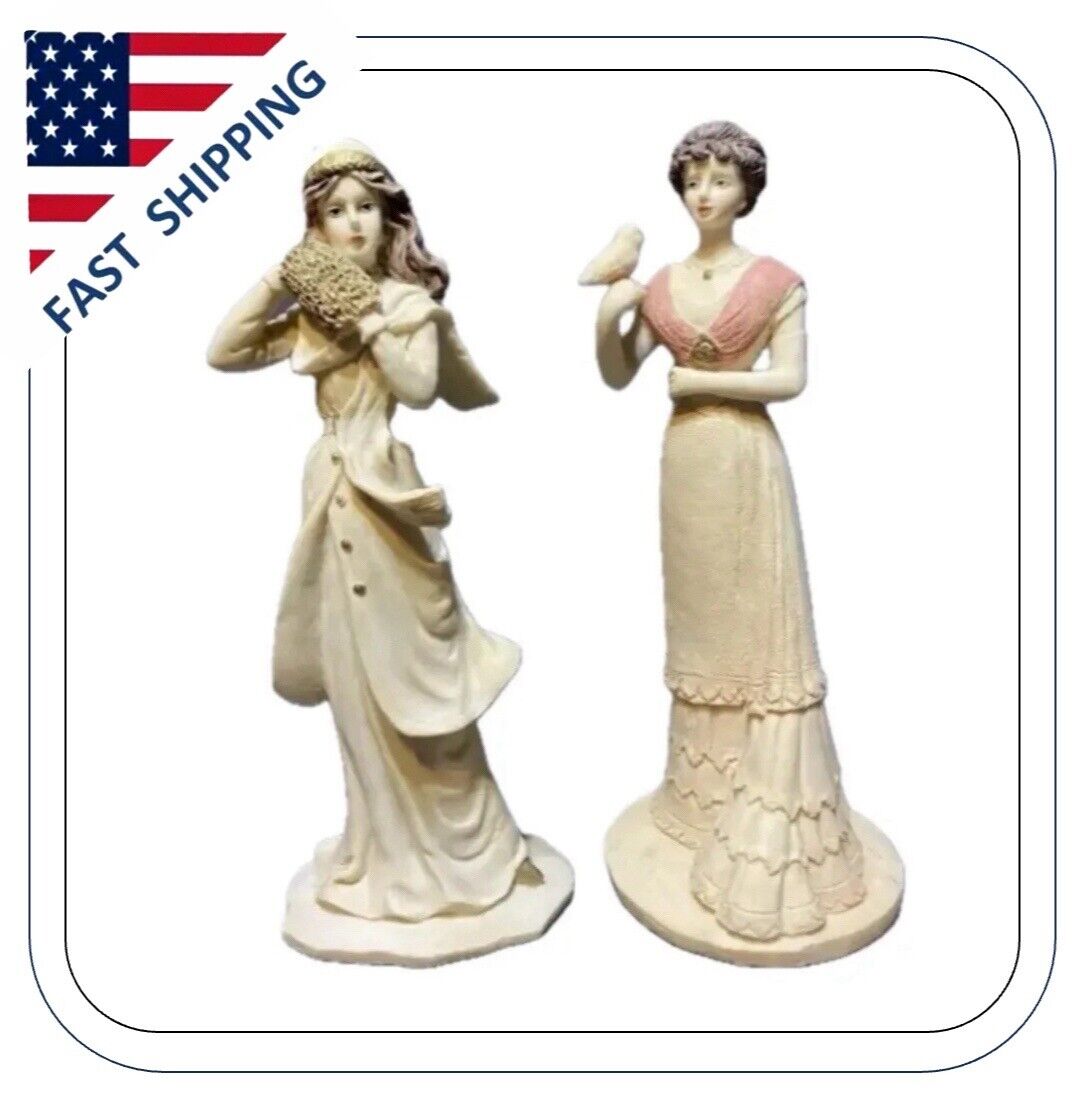 The Marlo Collection 2 Victorian Ladies Figurines by Artmark