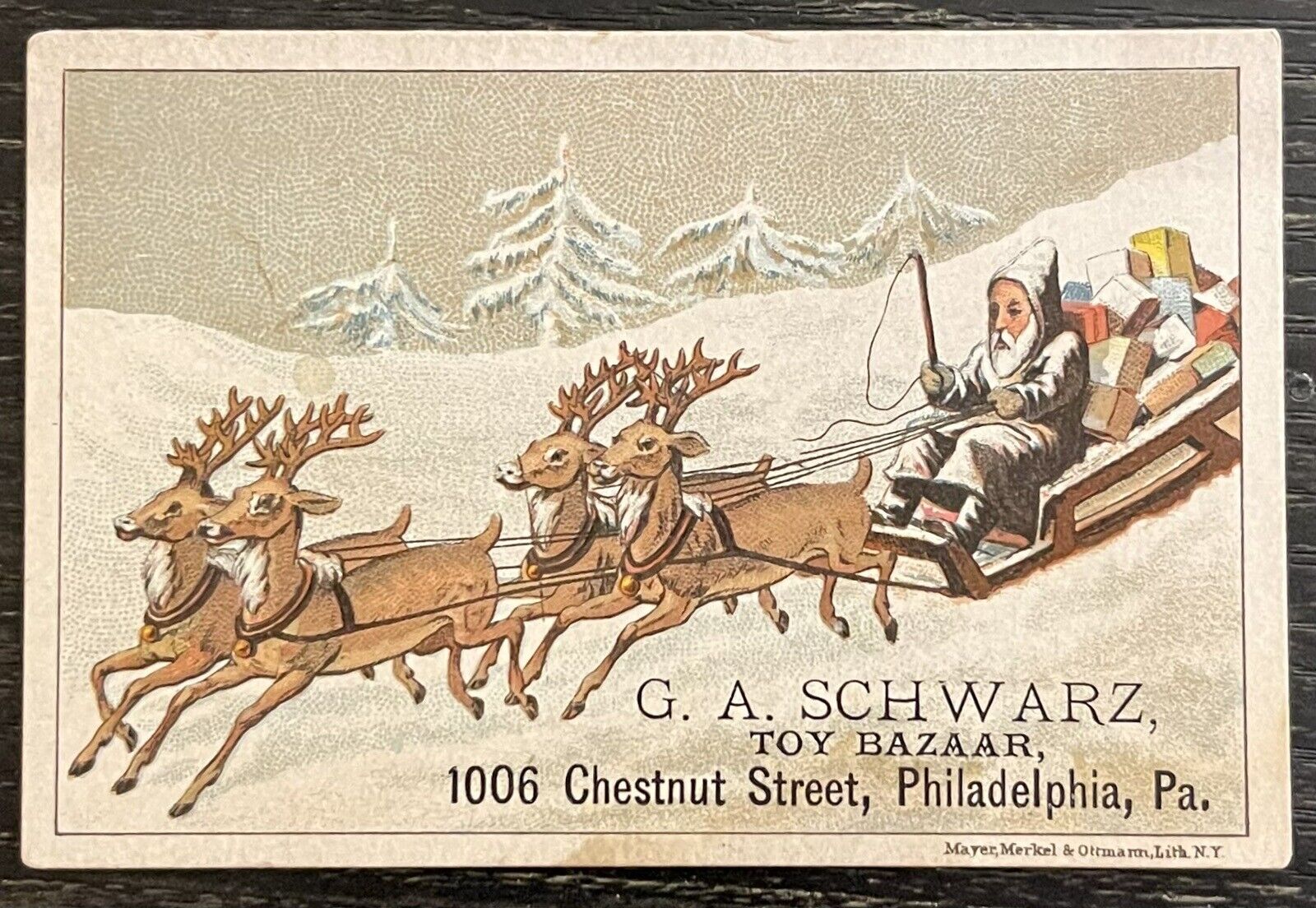 1800’s Brown Santa Claus, FAO SCHWARZ’s Philadelphia Store (G. A. Schwarz)