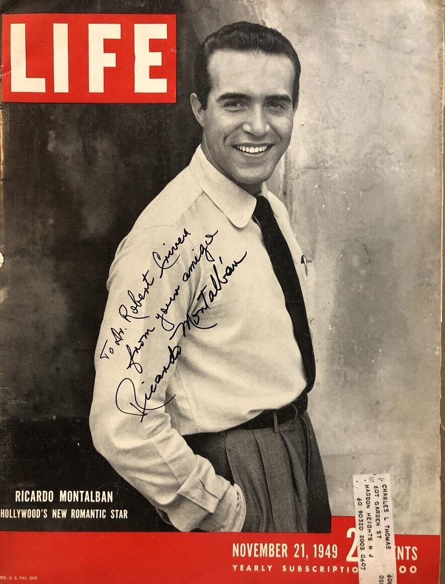 Ricardo Montalban- Full LiFE 1949 Magazine Signed