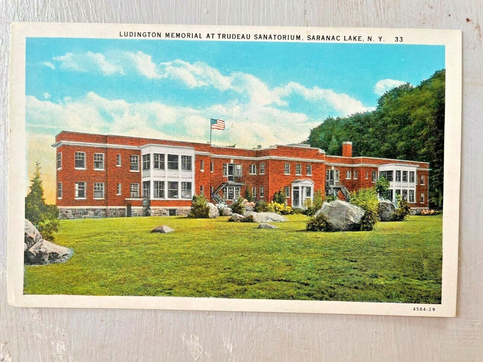 Vintage Postcard 1915-1930 Ludington Memorial Trudeau Sanatorium Saranac Lake NY