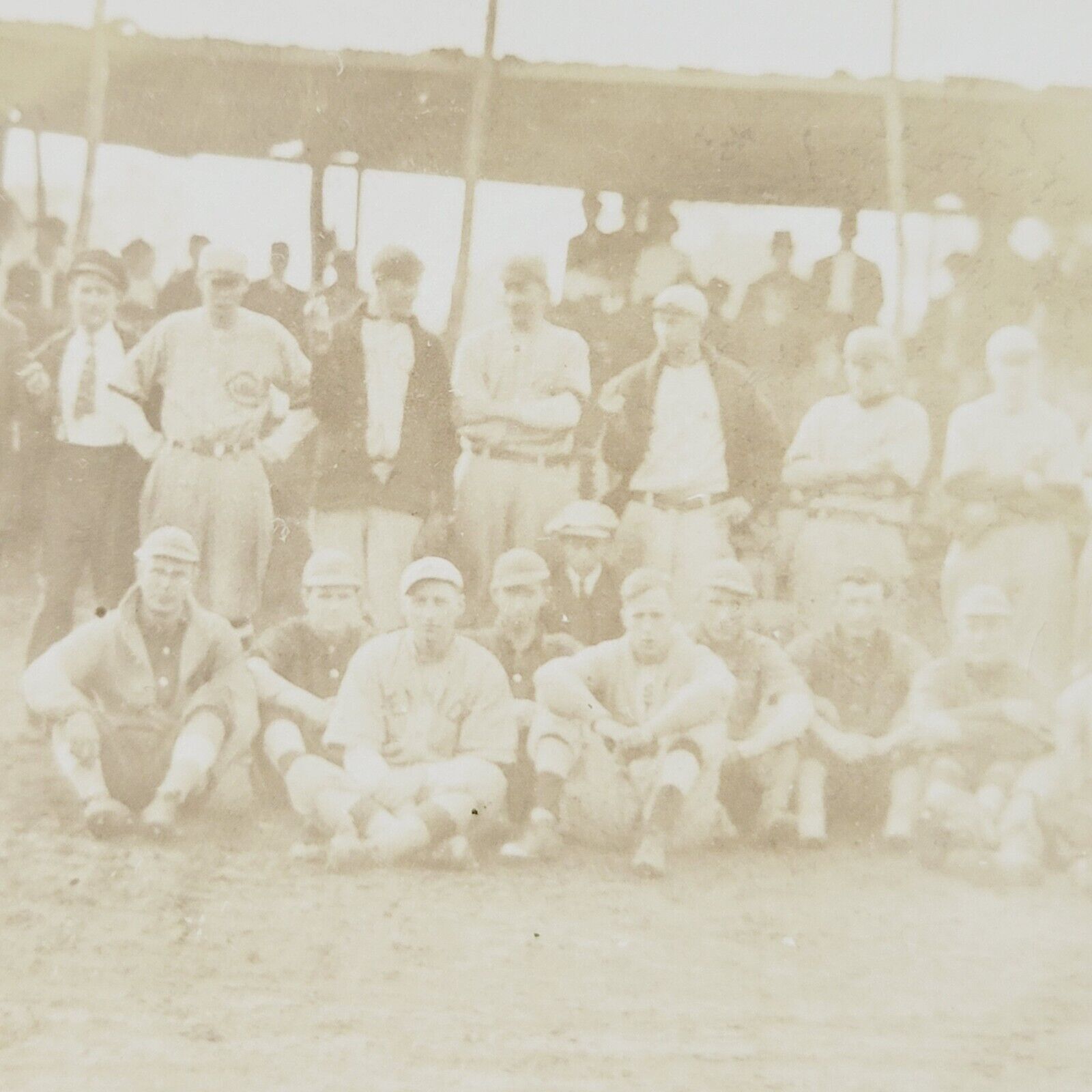 Rare c1915 Postcard Utica vs Gambier Baseball Team Matchup Ohio Sports Game OH