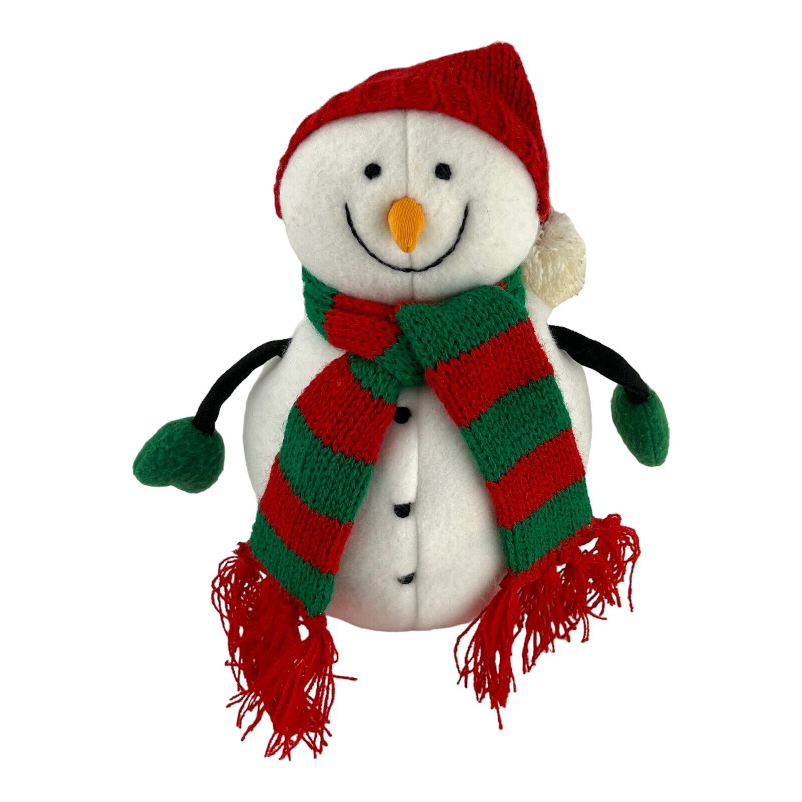 Vintage Hallmark Christmas Snowman Plush 10 Inch Holiday Winter Decor