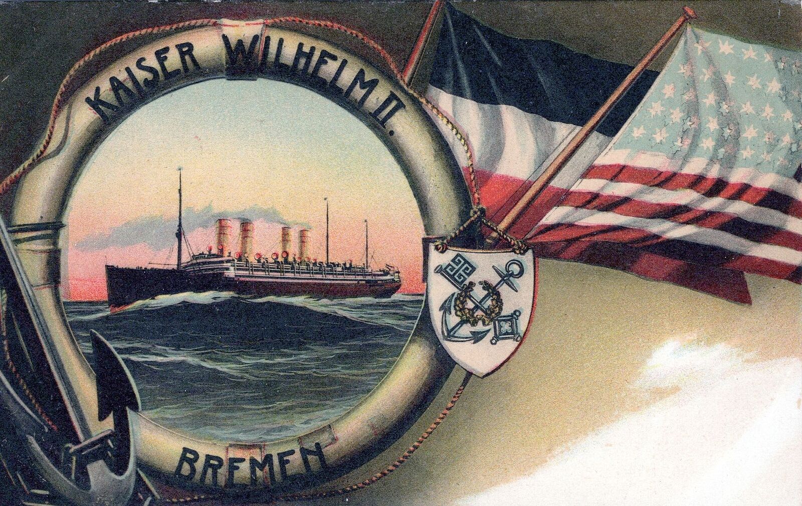 Kaiser Wilhelm II Bremen Private Mailing Card (1898-1901)