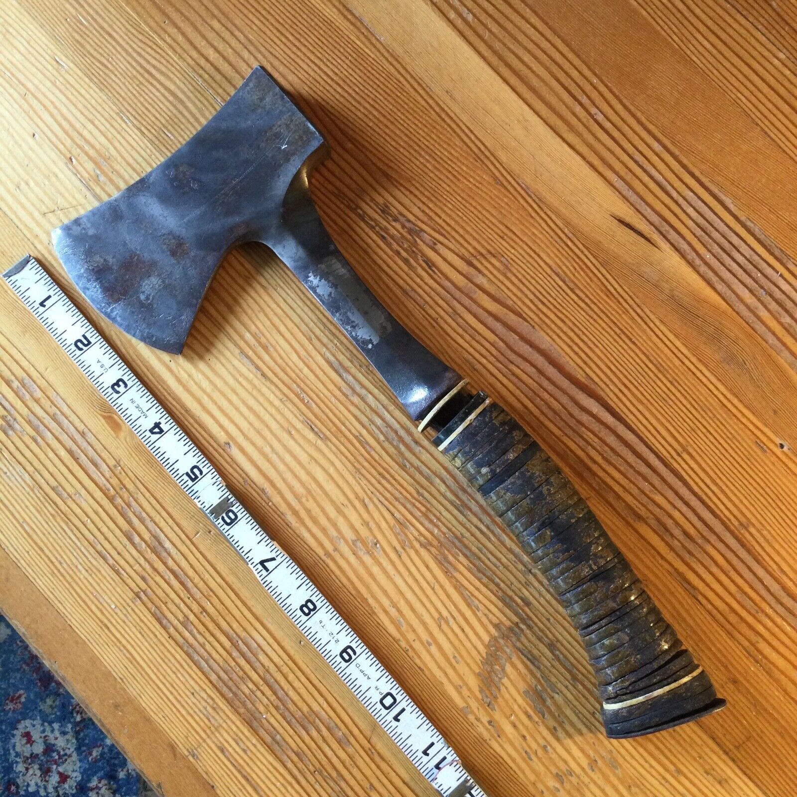 Vintage ESTWING USA 24A Sportsman Camping Hatchet Axe Leather Handle 