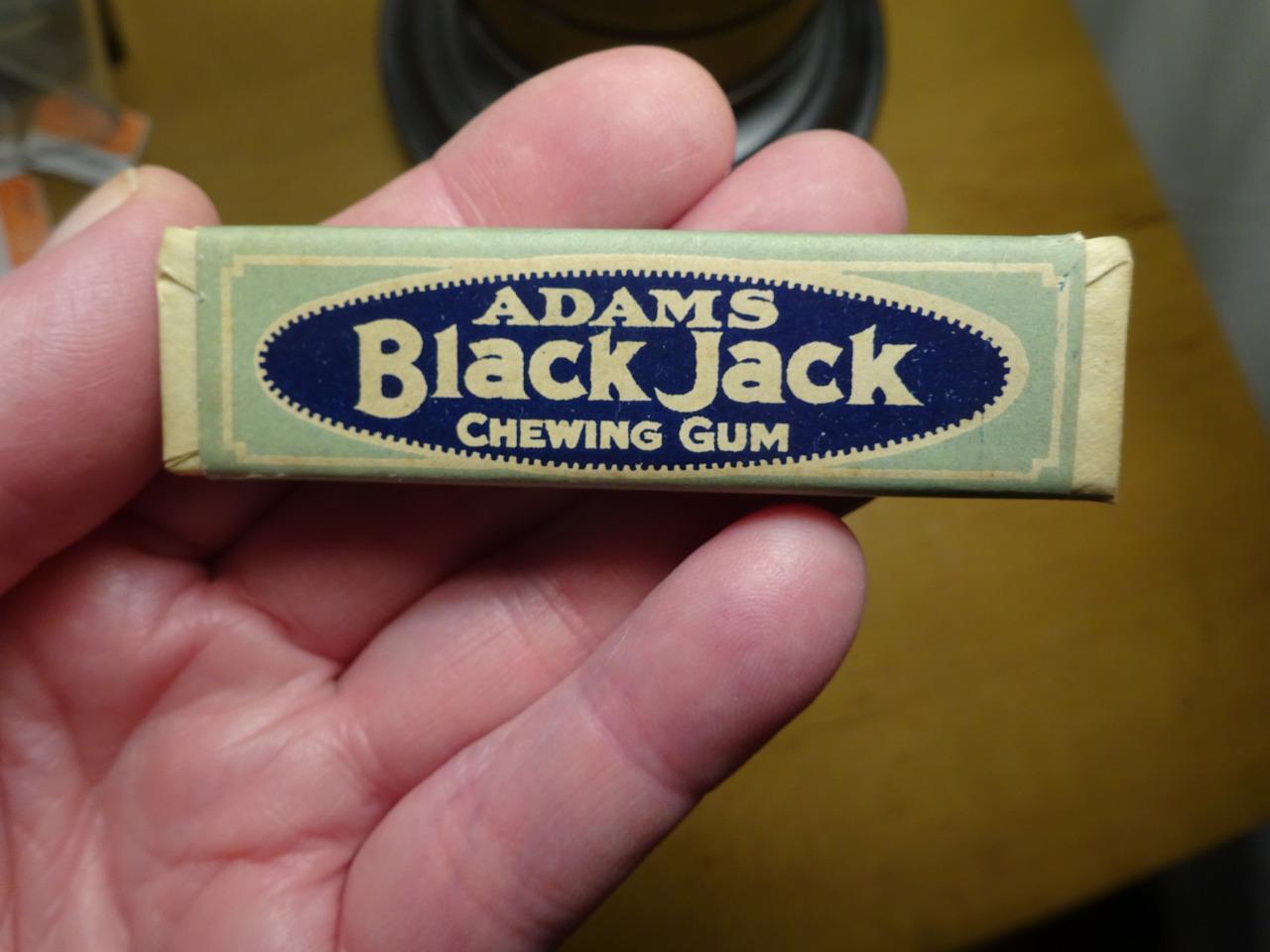 RARE Old 5 Stk. Pack Of NOS ADAMS BLACK JACK Chewing Gum VG