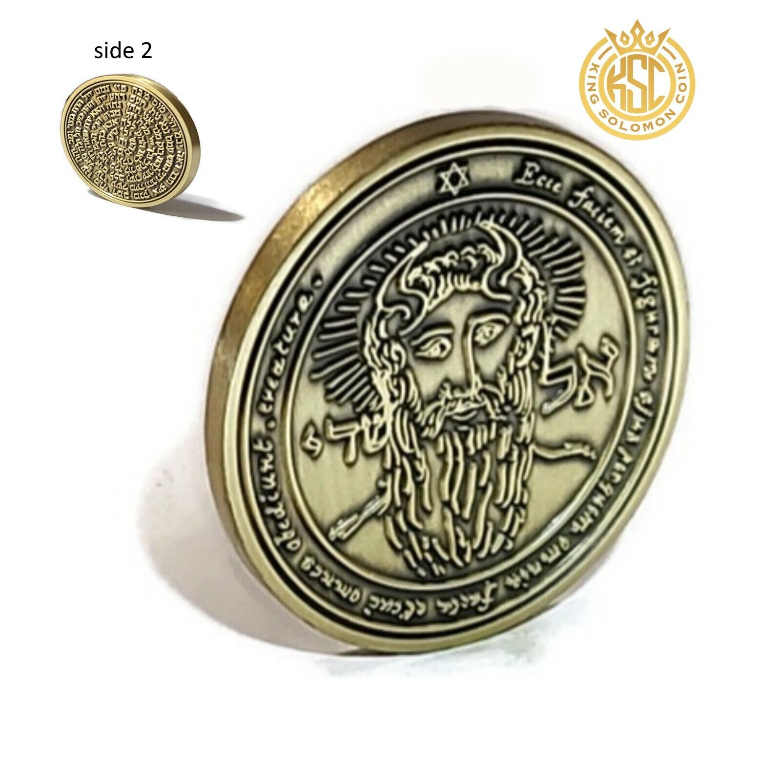 First Pentacle of the Sun + 72 names of God kabbalah King Solomon Coin seal