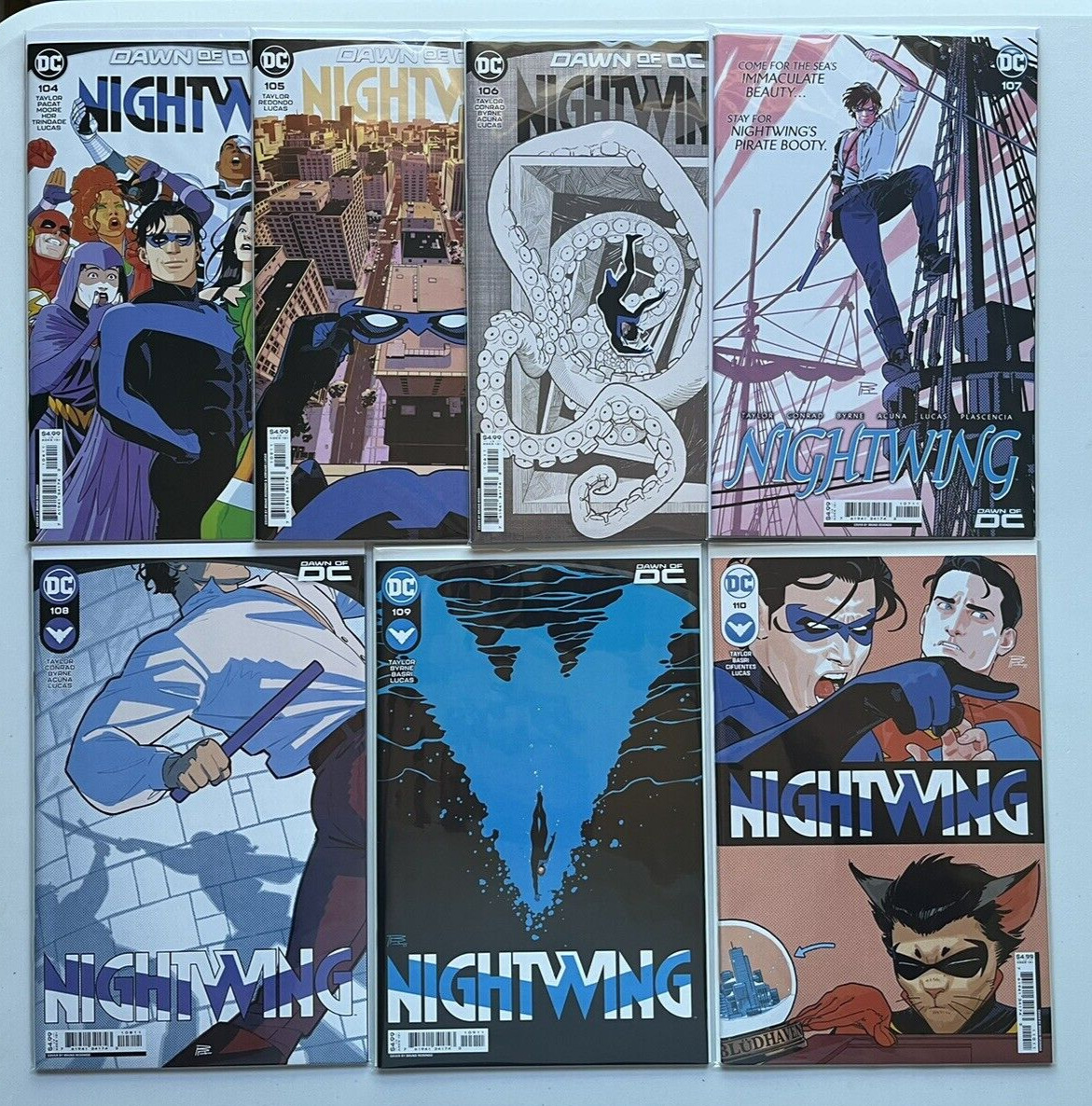 Nightwing 104 105 106 107 108 109 110 / Run of 7 DC Comics / Taylor Collection