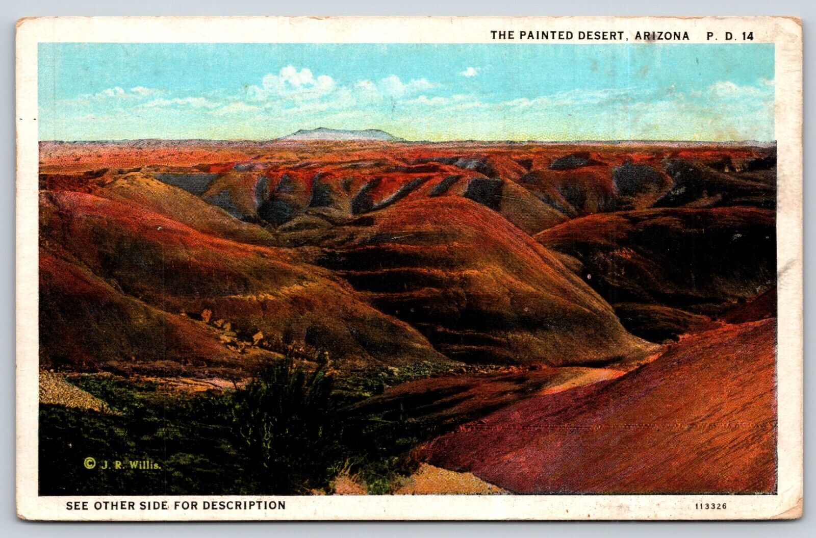Vtintage 1932 Postcard The Painted Desert , AZ  Arizona Unposted E5