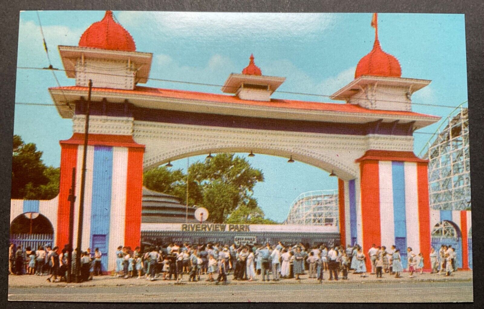 Chicago Illinois IL Postcard Riverview Chicagos Famous Amusement Park Main