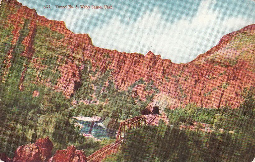 Postcard Tunnel No 3 Weber Canon Utah