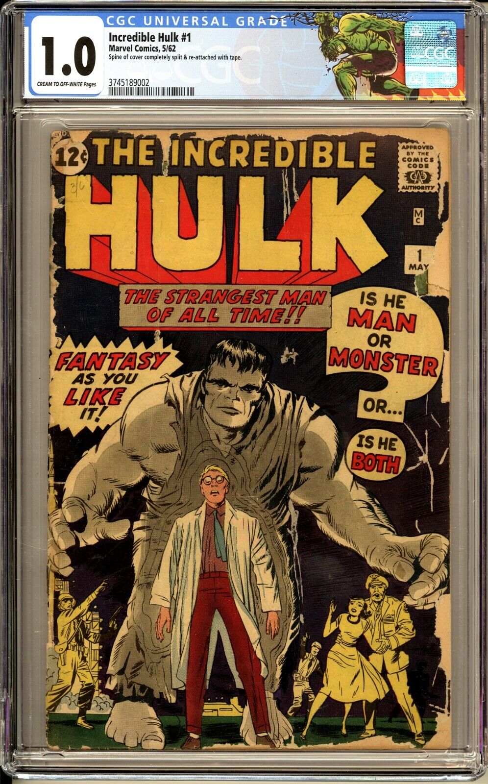 Incredible Hulk #1 CGC 1.0 1st app. and origin Hulk 1962