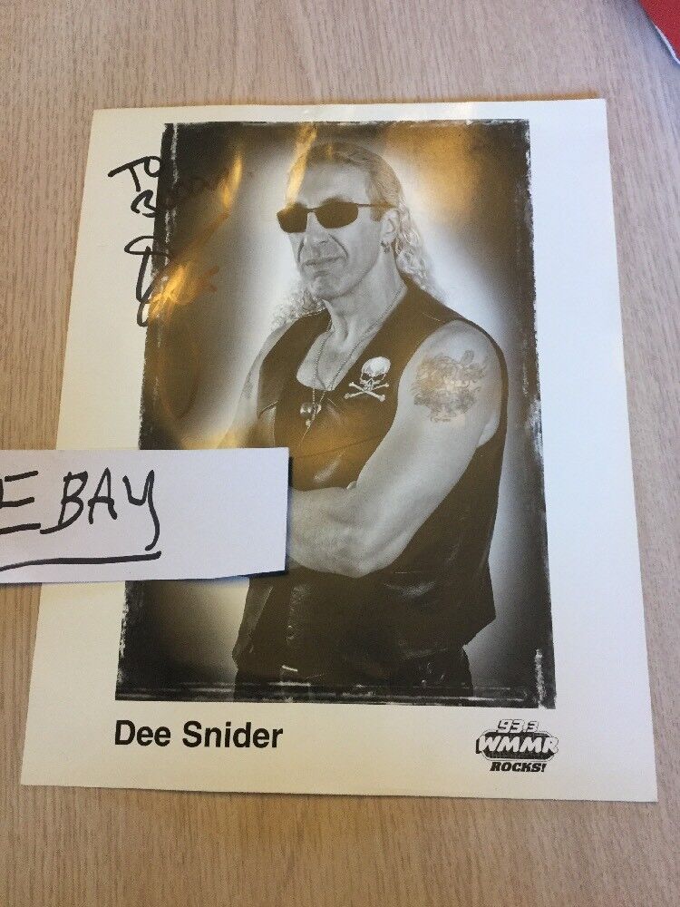 Rare Dee Snider Autographed Promo Picture 93.3 WMMR Radio Phila Twisted Sister