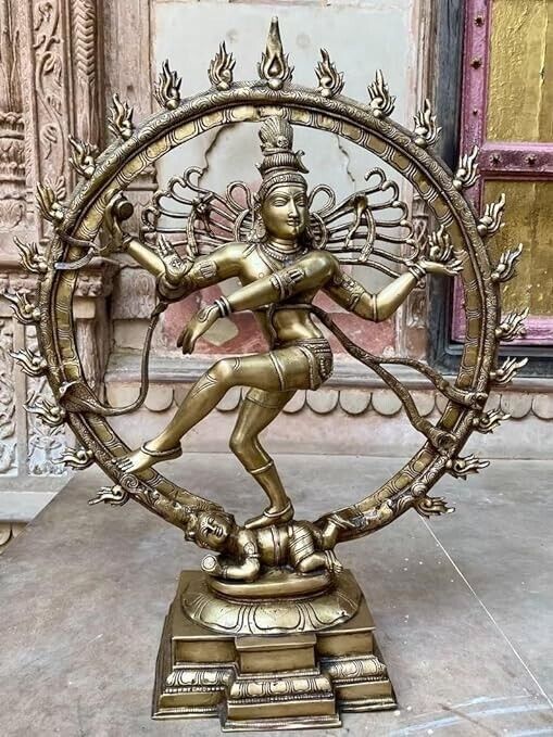 Brass Dancing Shiva Nataraja Statue, Dancing Shiva Natraj Statue, 64 cm Big