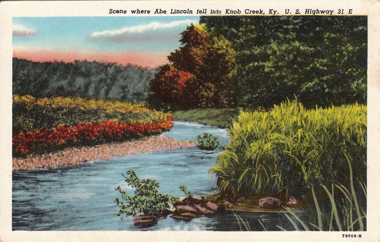 Vintage Postcard Knob Creek KY Highway 31 E