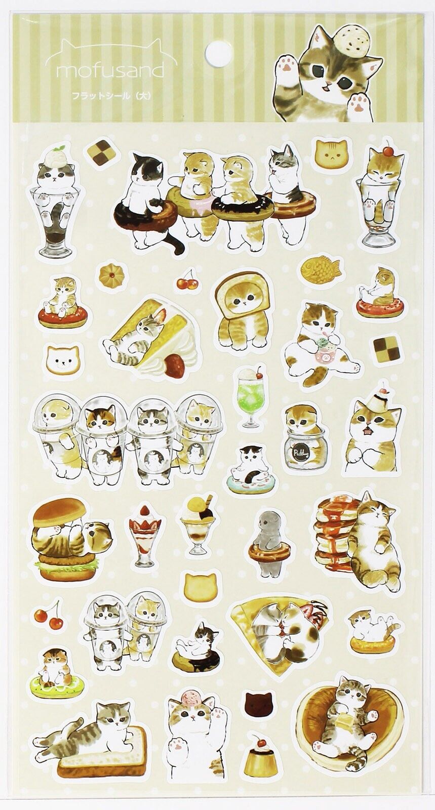 Mofusand Cat Animal Seal Sticker Sweet Pancake Donut Japanese Character