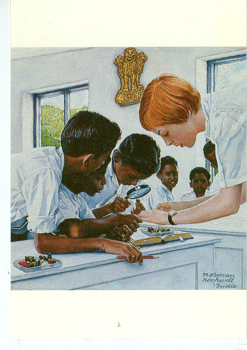 NORMAN ROCKWELL-THE PEACE CORPS IN INDIA-(NR-17*)