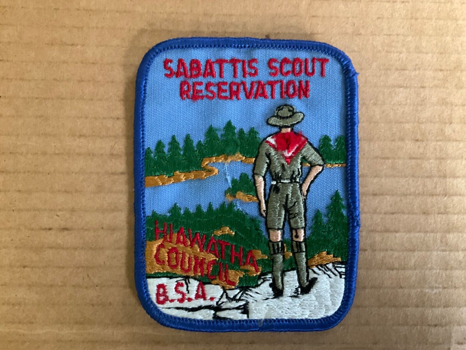 Sabattis Scout Camp Patch Hiawatha Council NY older Twill issue