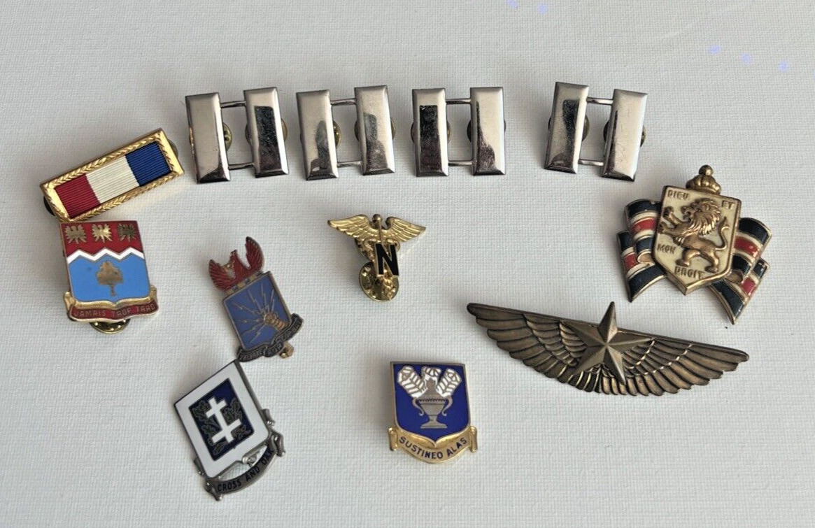 Vintage Lot U.S. Military Insignia Pins WWII