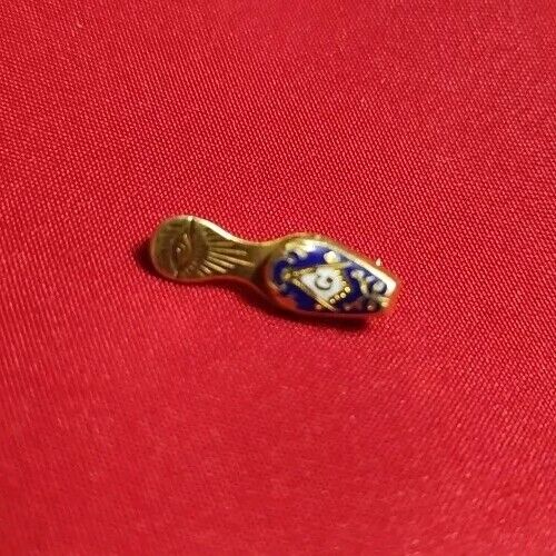 10k Vintage Masonic SHOE Lapel Pin with Enamel 