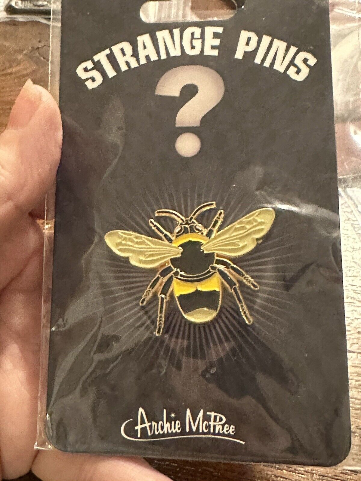 Archie McPhee Strange Pins Bumblebee Hat Lapel  Pin #12800 Enamel 2017
