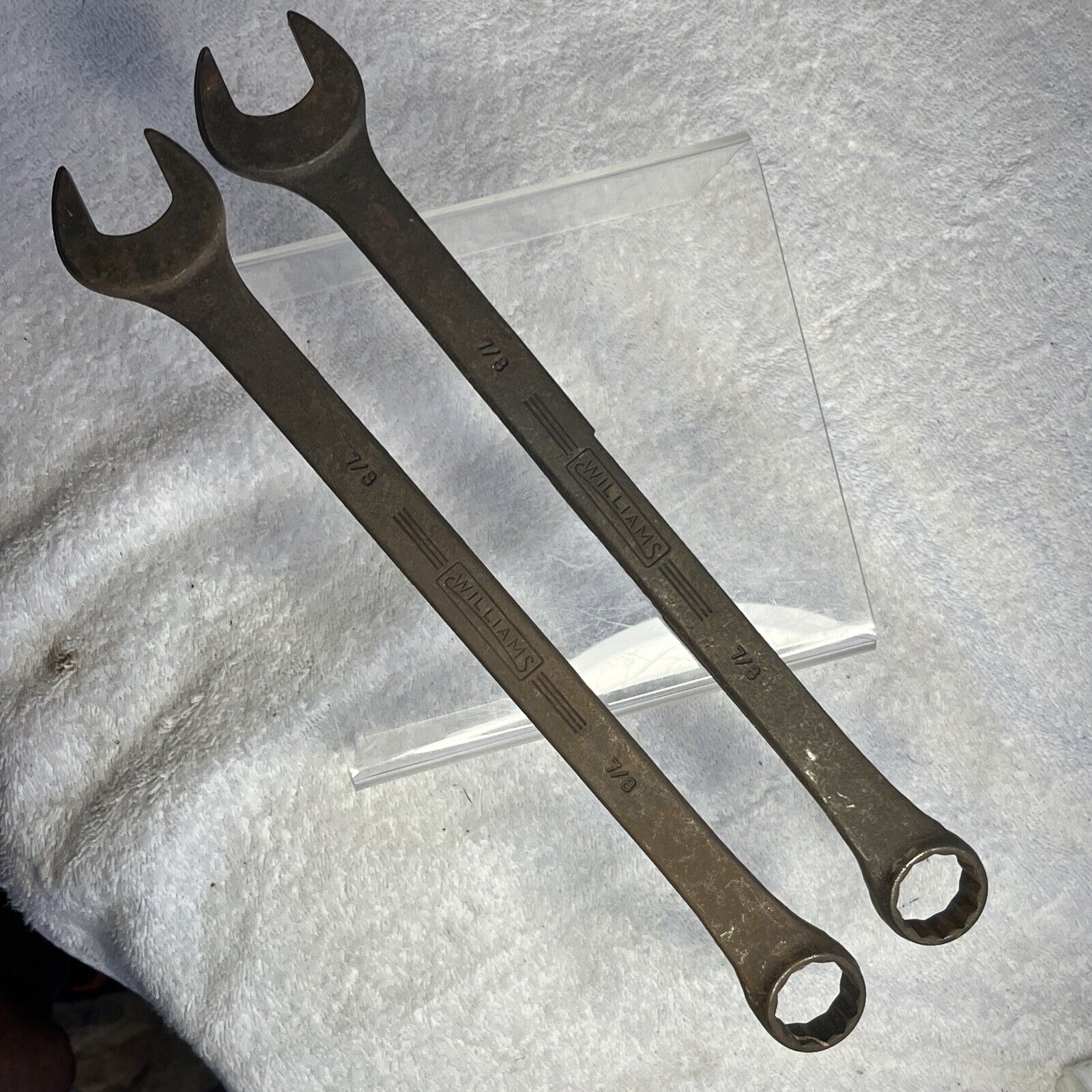 Williams Brand 12” Vintage Combination Wrenches In 7/8”