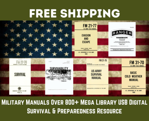 Military Manuals Over 800+ Massive Library USB Digital Survival - 