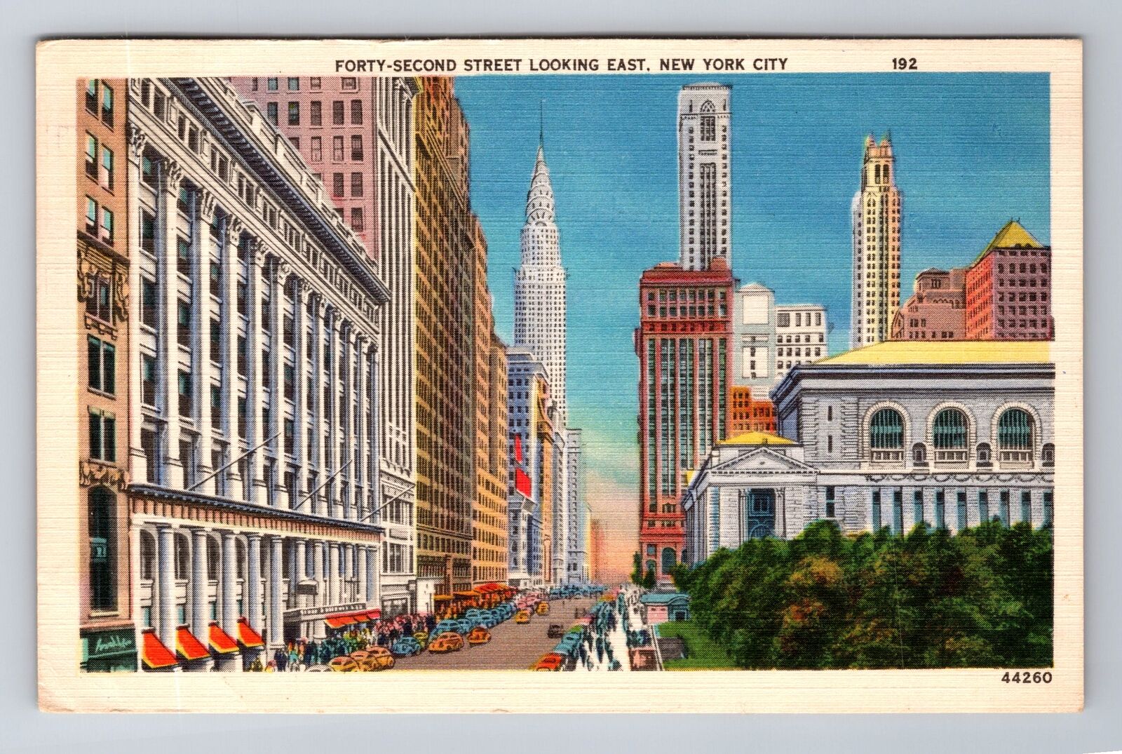 New York City NY, Forty Second Street East, Vintage c1951 Postcard