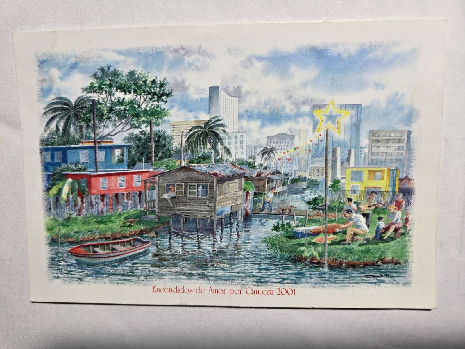 Painting of Cantera, San Juan Puerto Rico Postcard for Publicizing Cantera