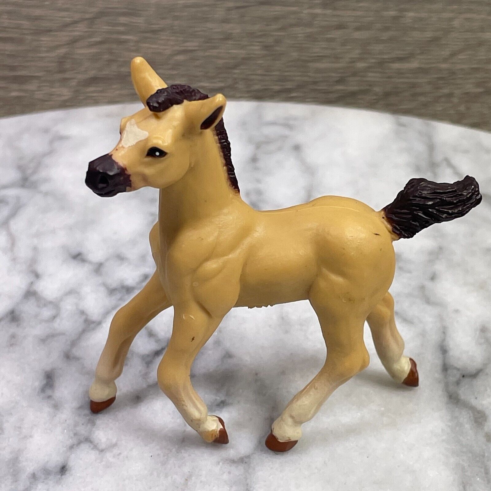 VTG Safari Ltd Foal Horse Toy Beige Figurine Collector 1997 90s Retro Fun Cute