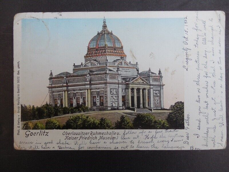 1903 GOERLITZ GERMANY PC POSTCARD KAISER FRIEDRICH MUSEUM