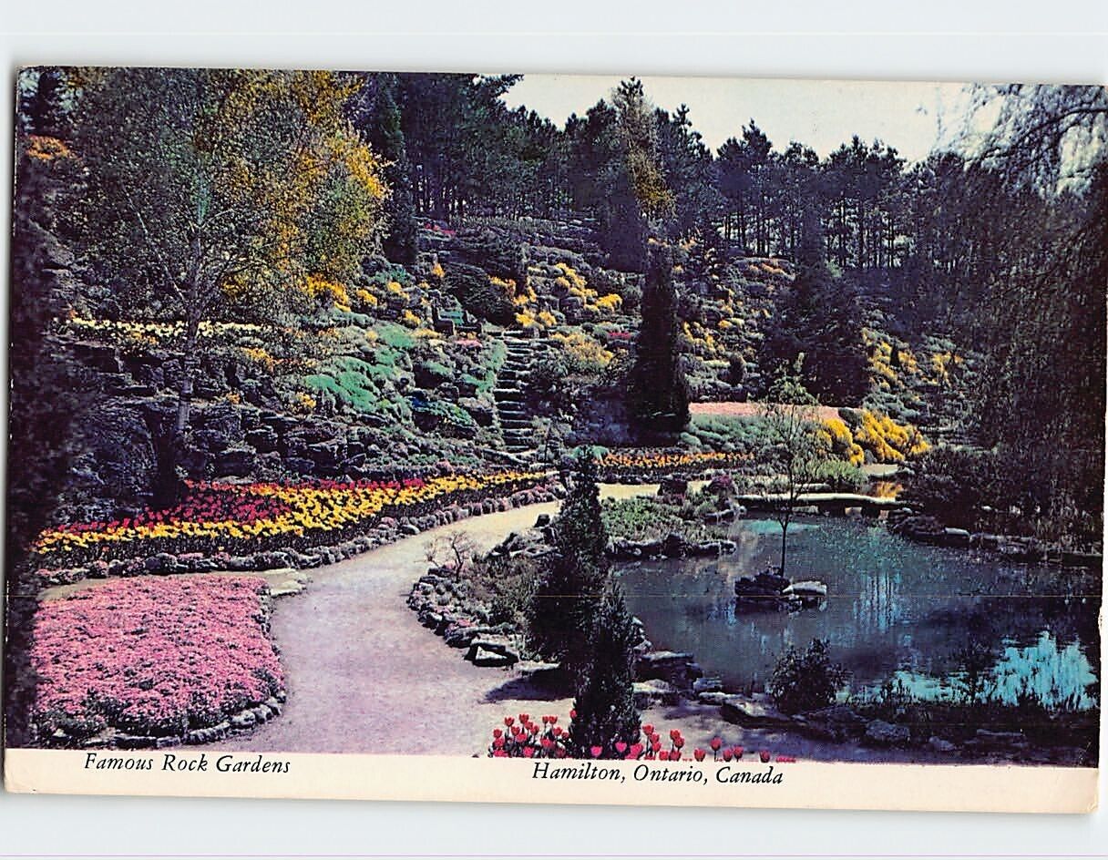 Postcard Famous Rock Gardens, Hamilton, Canada