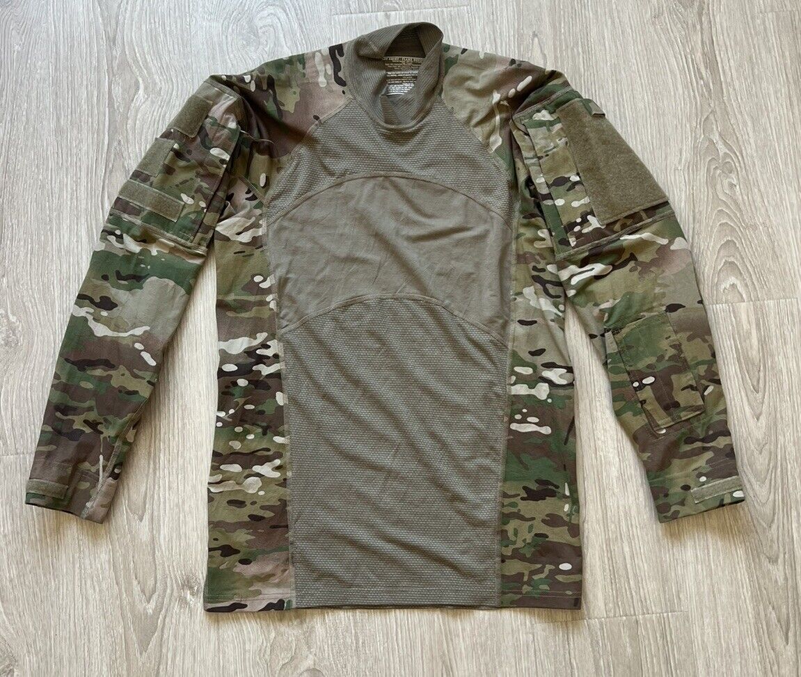 USED MULTICAM  ARMY COMBAT SHIRT FLAME RESISTANT HOT WEATHER TOP SMALL
