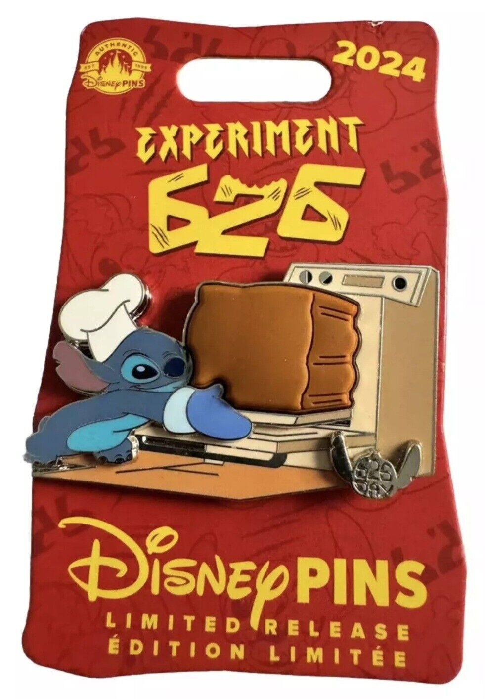 Disney Parks 2024 Stitch Experiment 626 Day Baking Stitch Limited Release Pin
