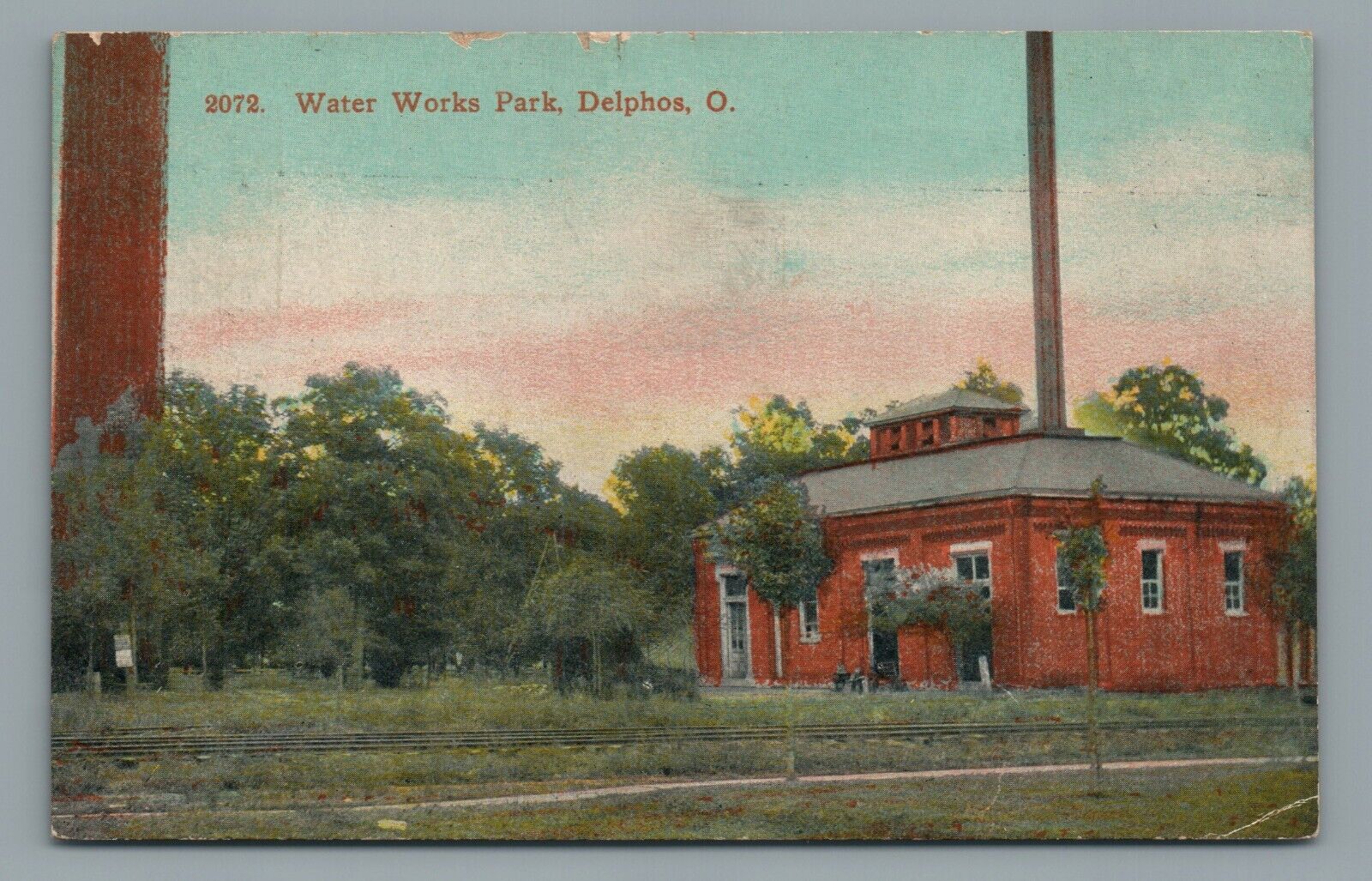 Water Works Park, Delphos, Ohio OH - 1922 Vintage Postcard