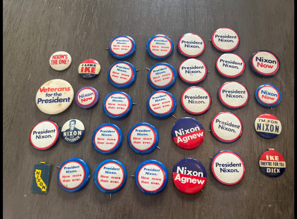 34 Richard Nixon Campaign Buttons / Pins