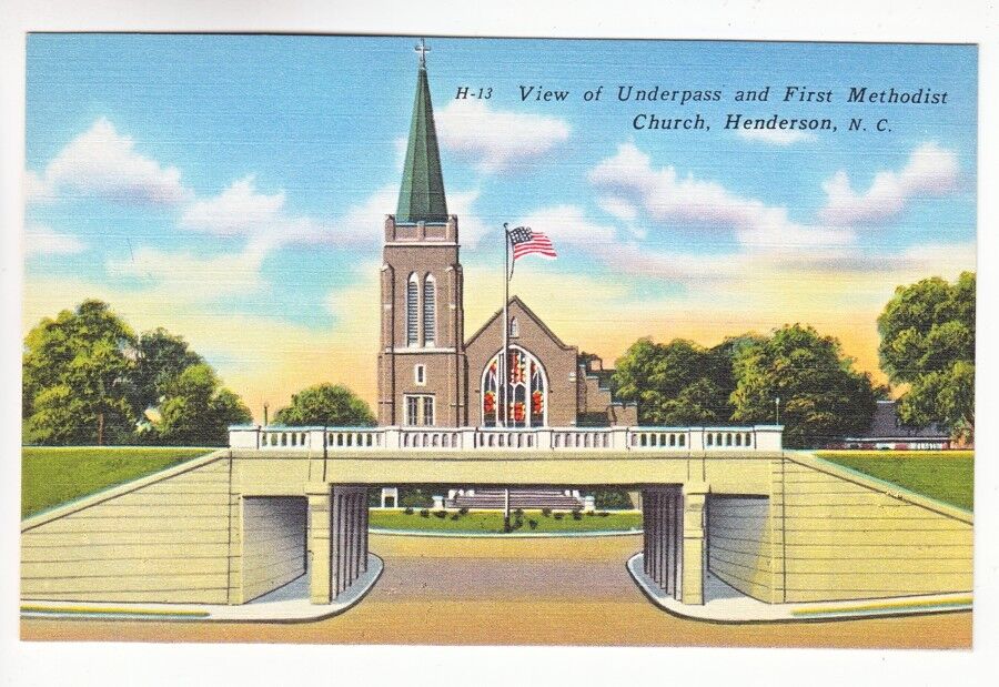 Postcard: First Methodist Church, Henderson, N.C.