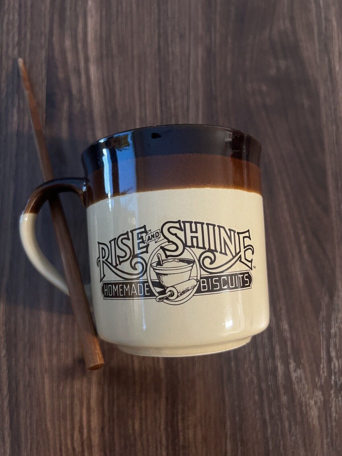 Vintage 1984 Hardees Rise And Shine Homemade Biscuits Coffee Cup Mug