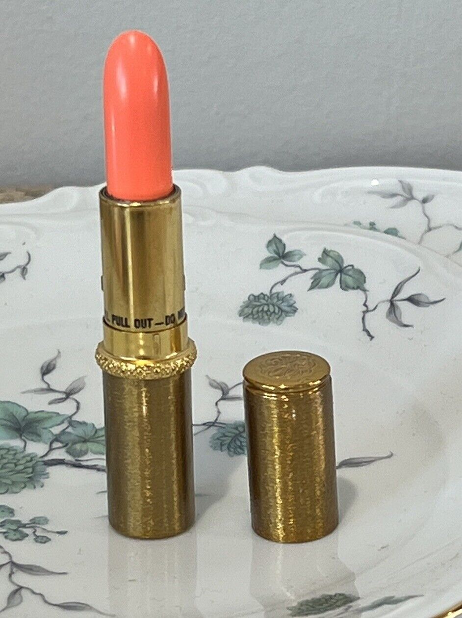 VINTAGE Revlon Futurama Lipstick Gold Metal Tube Case  Lustrous Pink Vanilla NEW