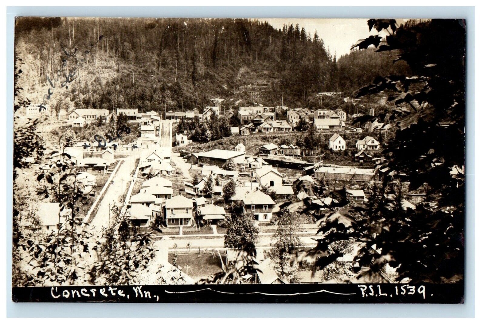 c1910\'s Bird\'s Eye View Of Concrete Washington WA RPPC Photo Antique Postcard