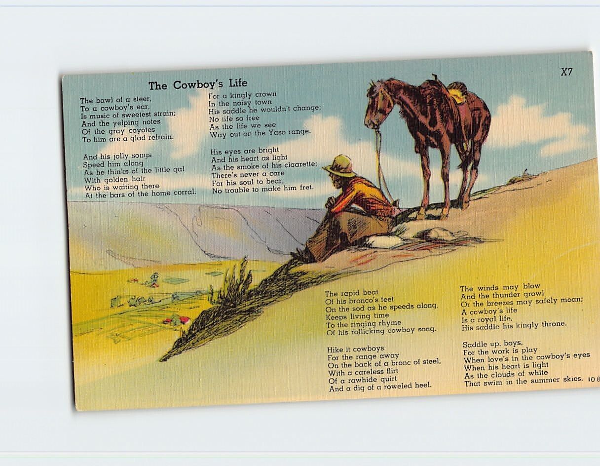 Postcard The Cowboy's Life
