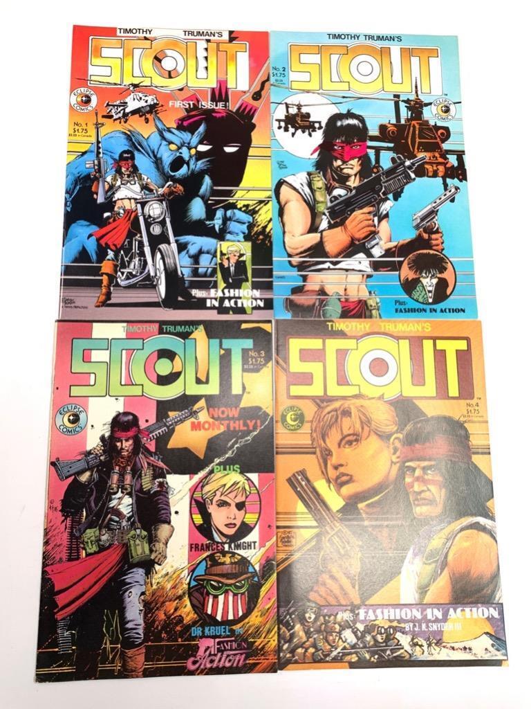 Timothy Truman's SCOUT #1 2, 3, 4 F/VF 1986 Eclipse Comics Copper Age Collection