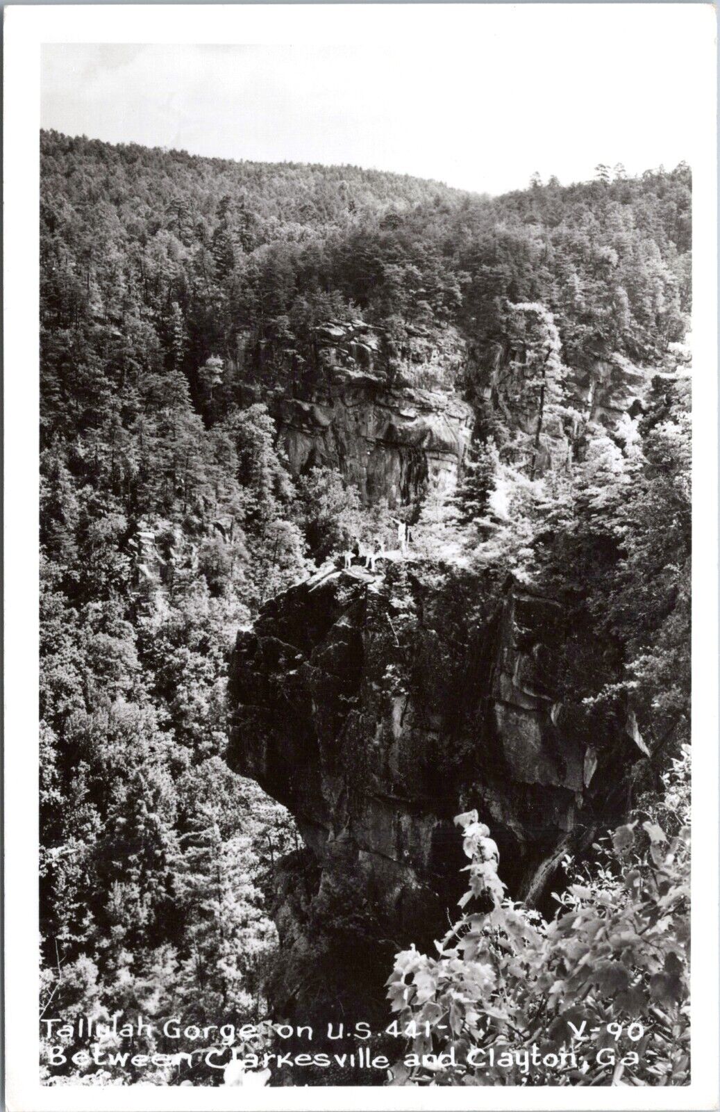 RPPC Tallulah Gorge, Clarkesville, Clayton, Georgia - c1950s Photo Postcard