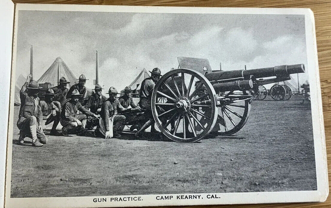 Camp Kearny 9-Page Postcard Book real photo  RPPC  SAN DIEGO CALIFORNIA Military